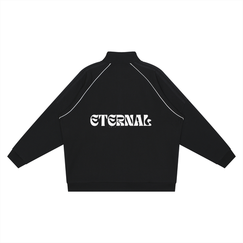 "Spirit".Reflection Striped Raglan Sleeve  Jacket