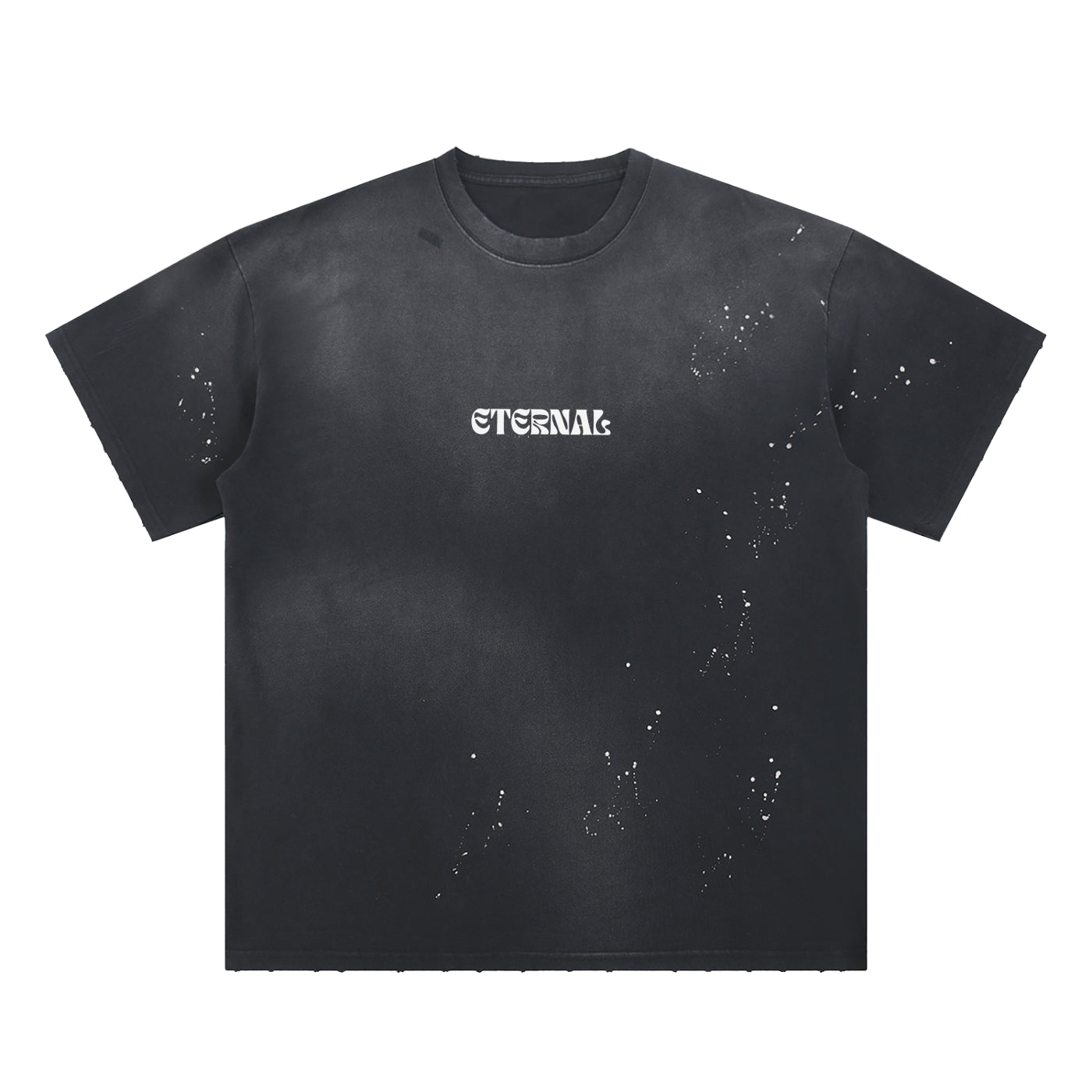 Hand-Frayed Sunfade "Constellation" Colorway Paint Splatter T-Shirt
