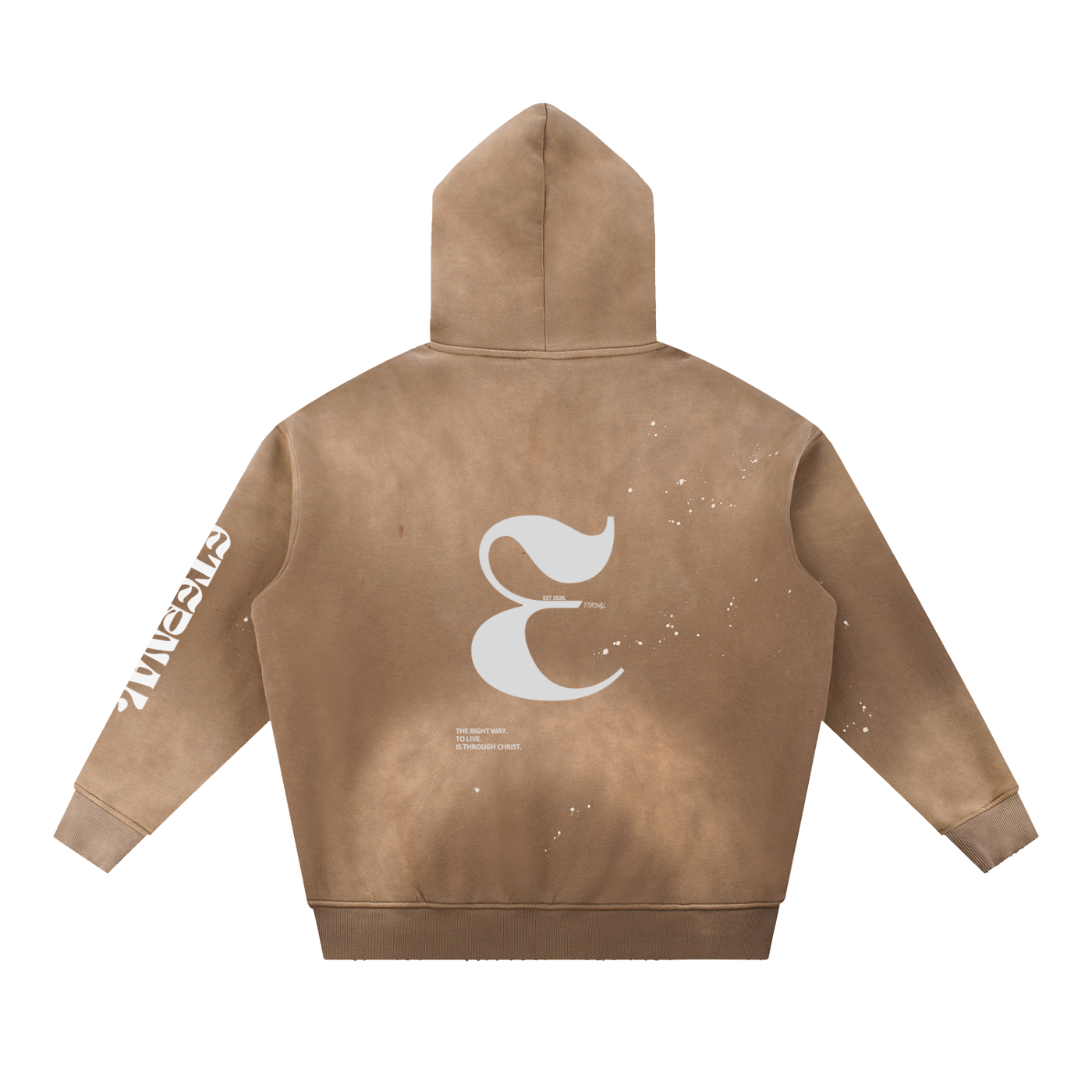 Vintage Washed Frayed Fleece Hoodie