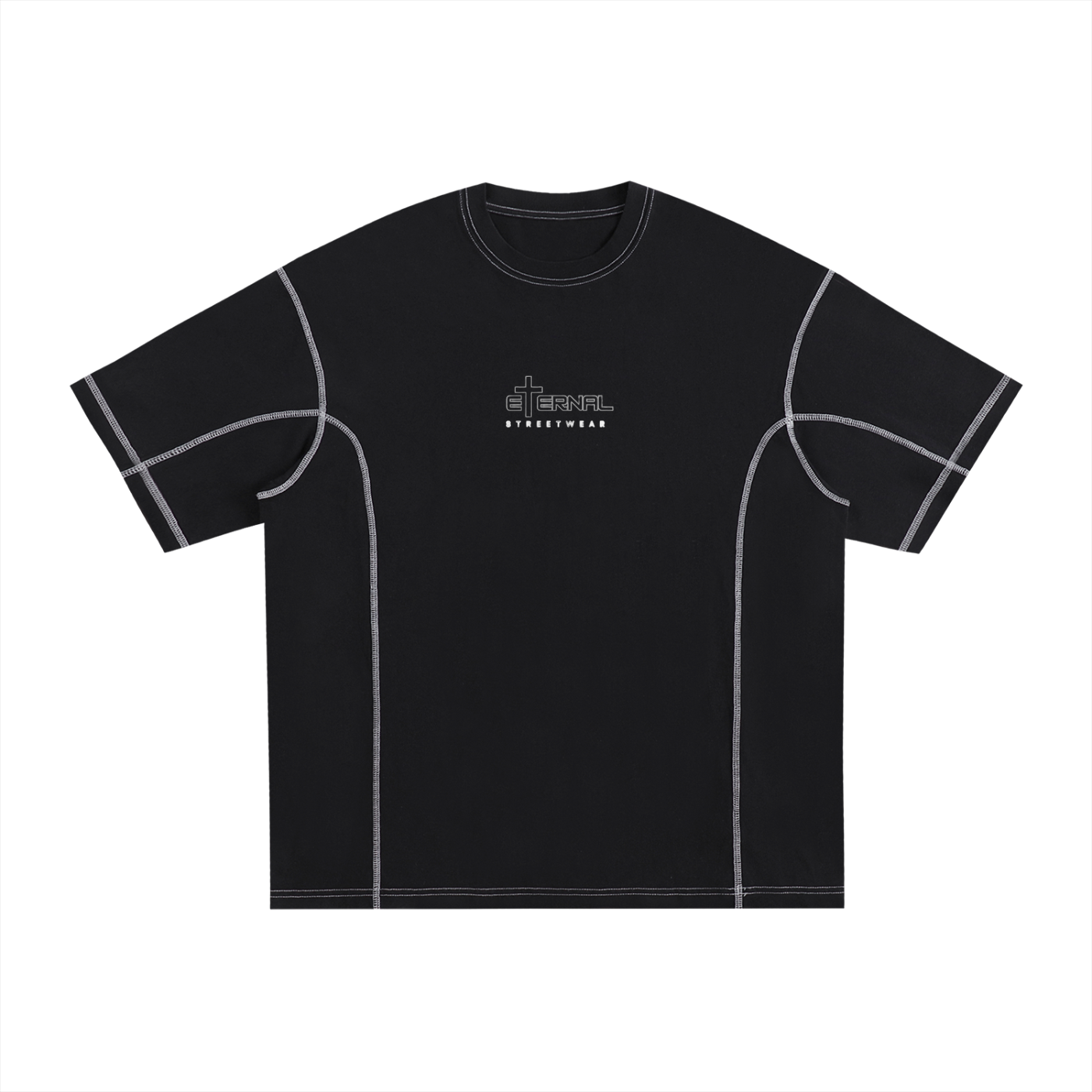 Eternal Streetwear Contrast-Stitched Cotton T-Shirt
