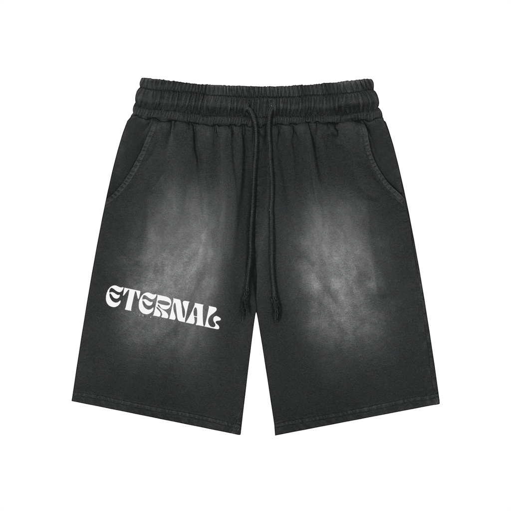 Rectangle Patch Monkey Washed Shorts "Night owl"