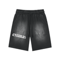 Rectangle Patch Monkey Washed Shorts "Night owl"