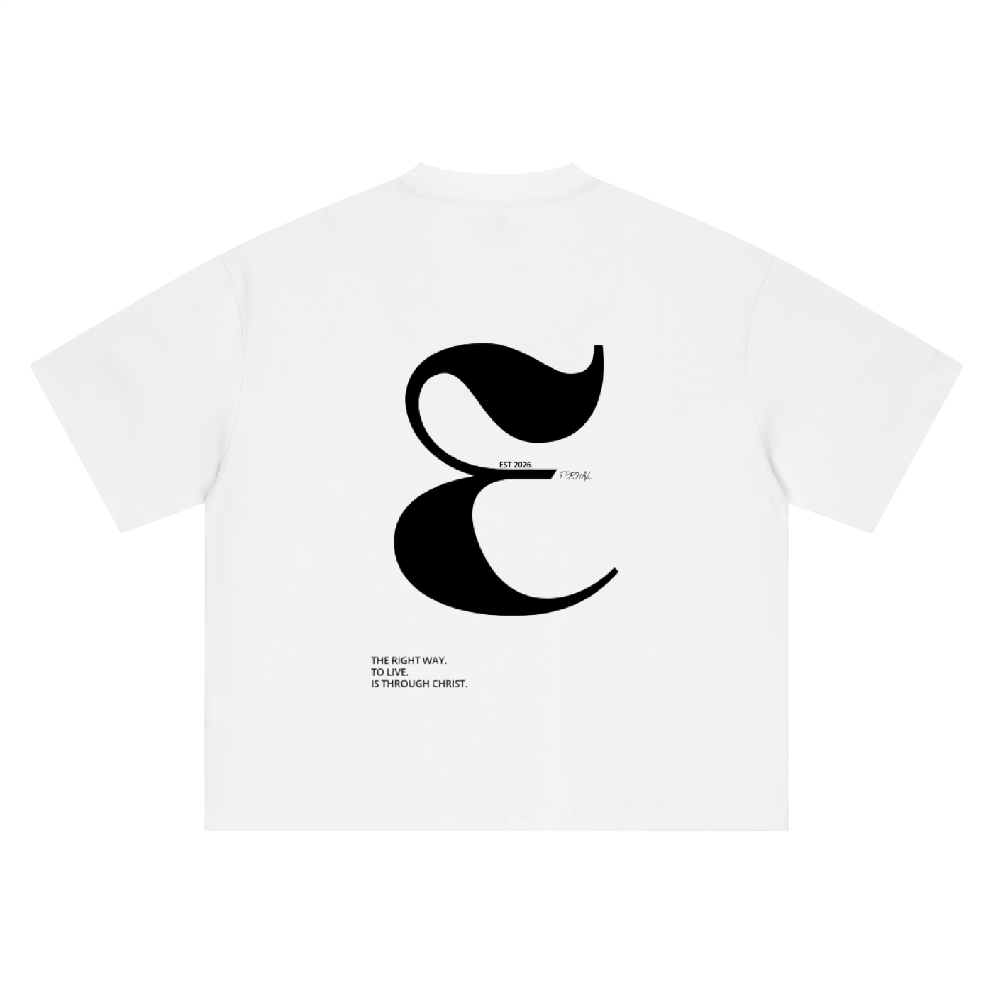 Original "Eternal" White Boxy Oversized T-Shirt