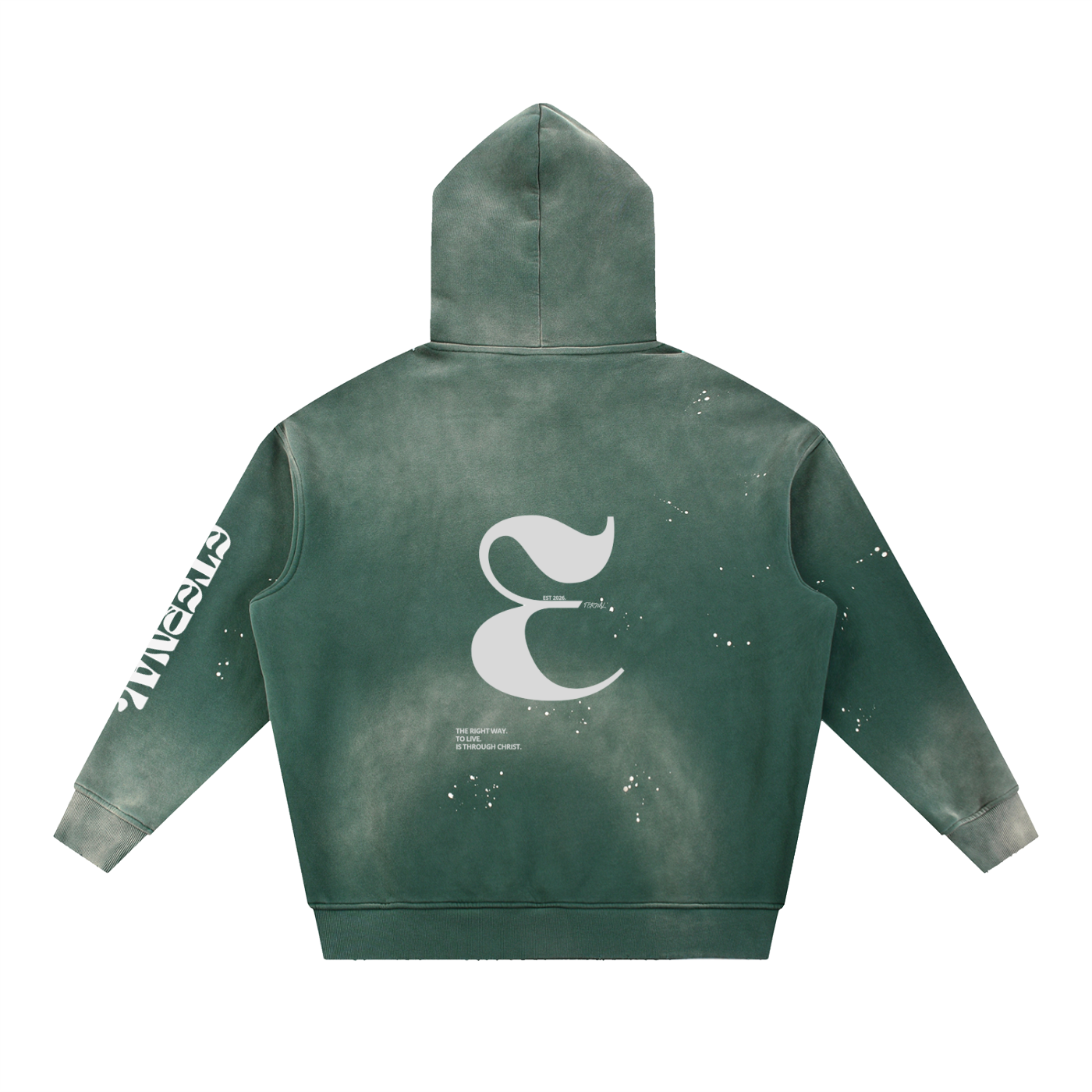 Vintage Washed Frayed Fleece Hoodie