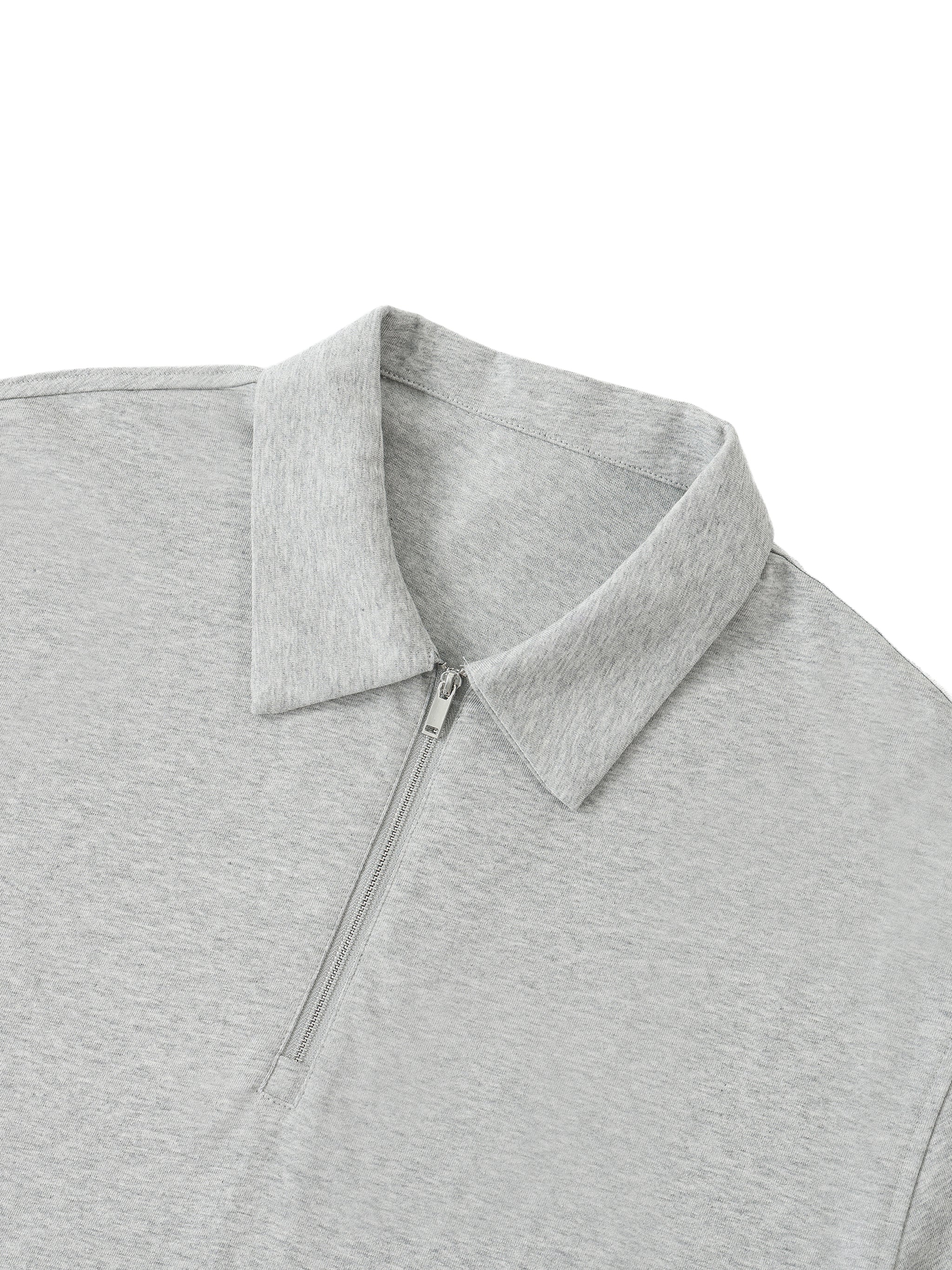 Half-Zip Golf Cotton Polo Shirt