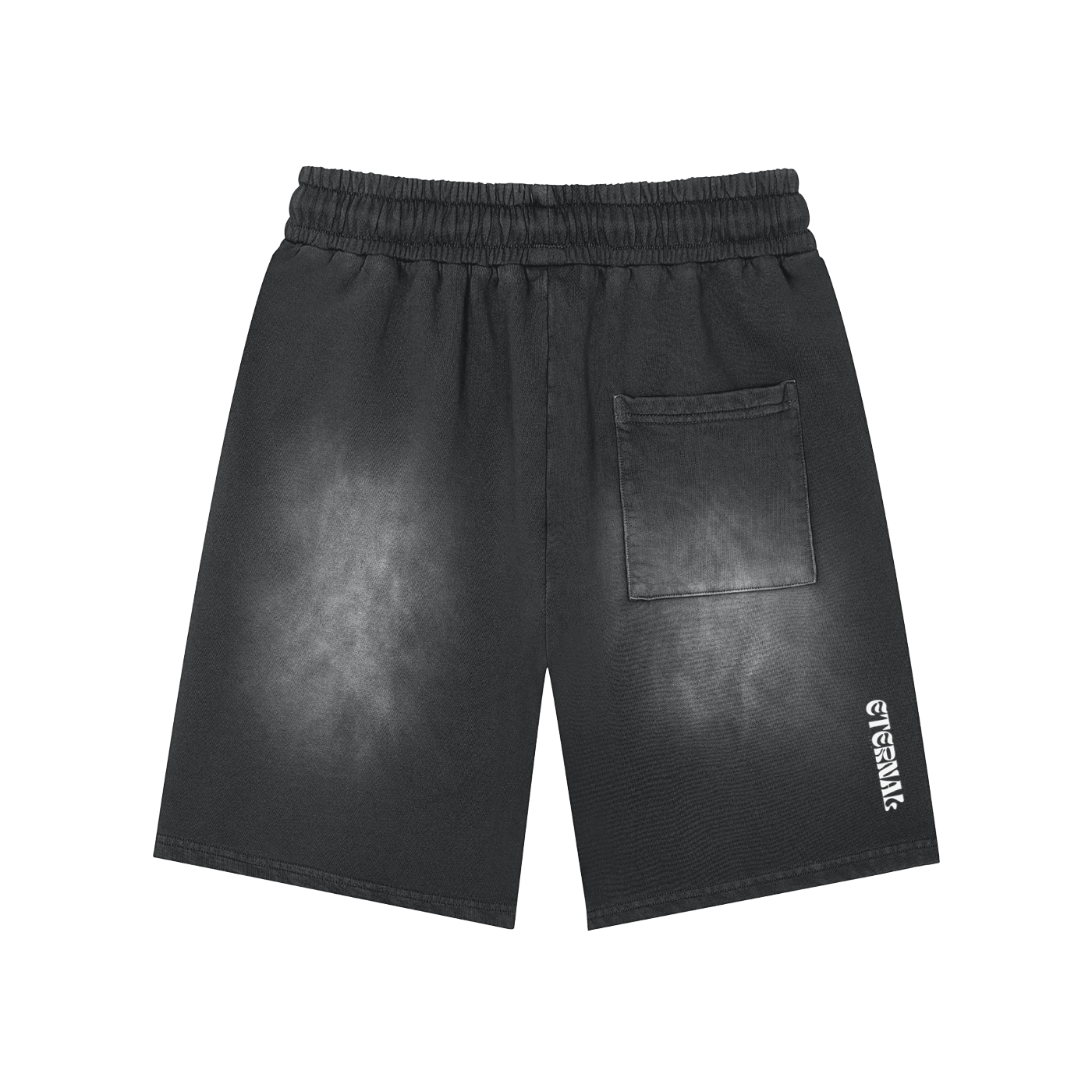 Rectangle Patch Monkey Washed Shorts "Night owl"