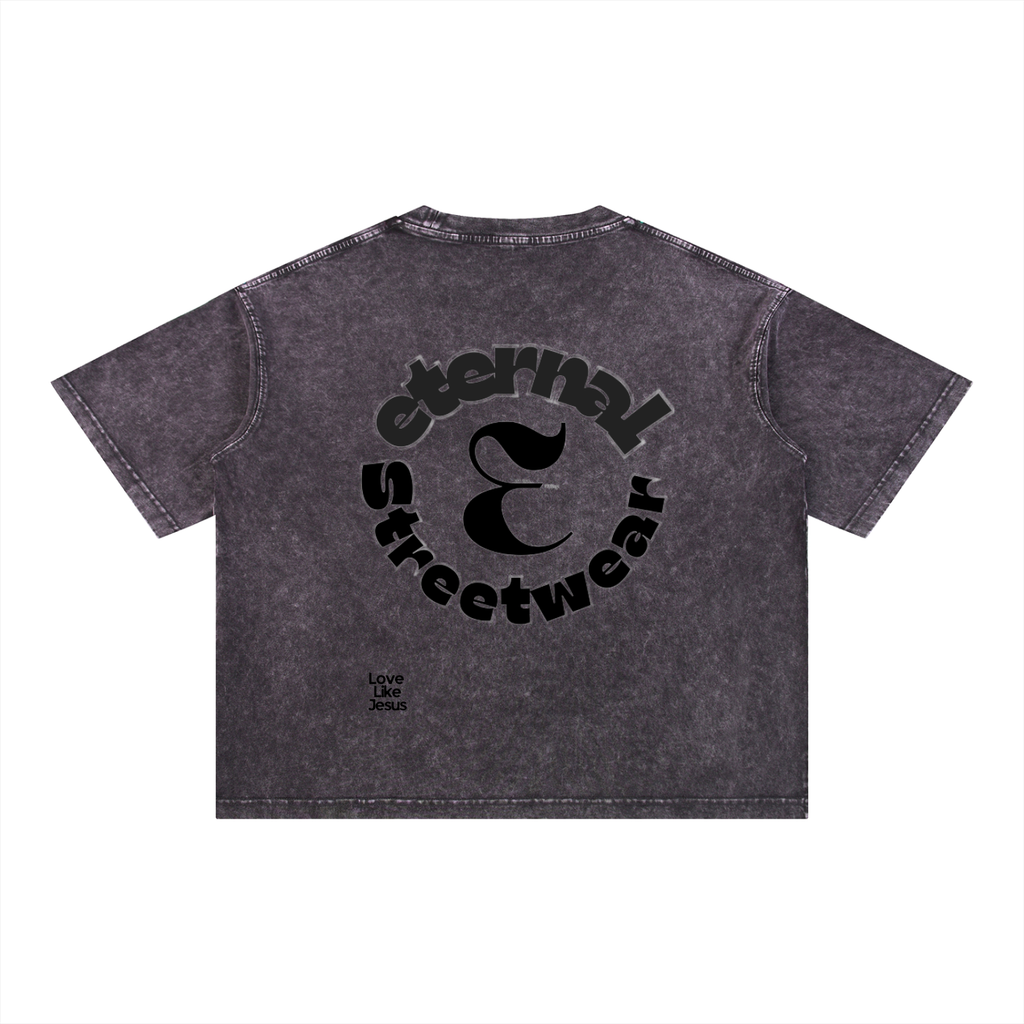 Love like Jesus Mineral Wash Boxy Cotton T-Shirt