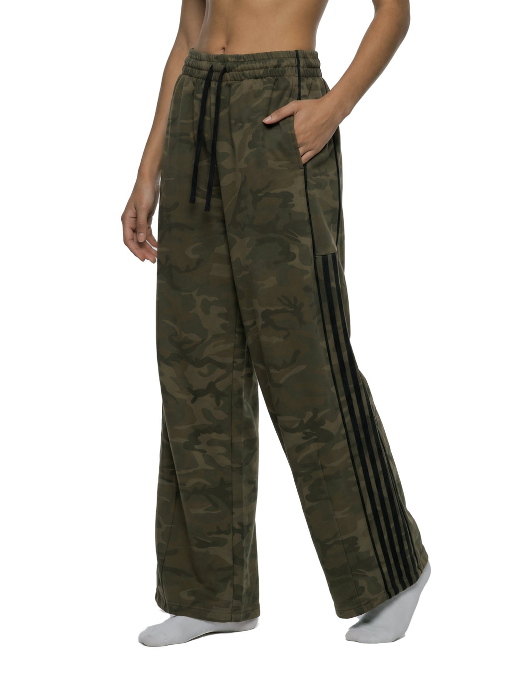 Unisex Camo Wide Leg Sweatpants