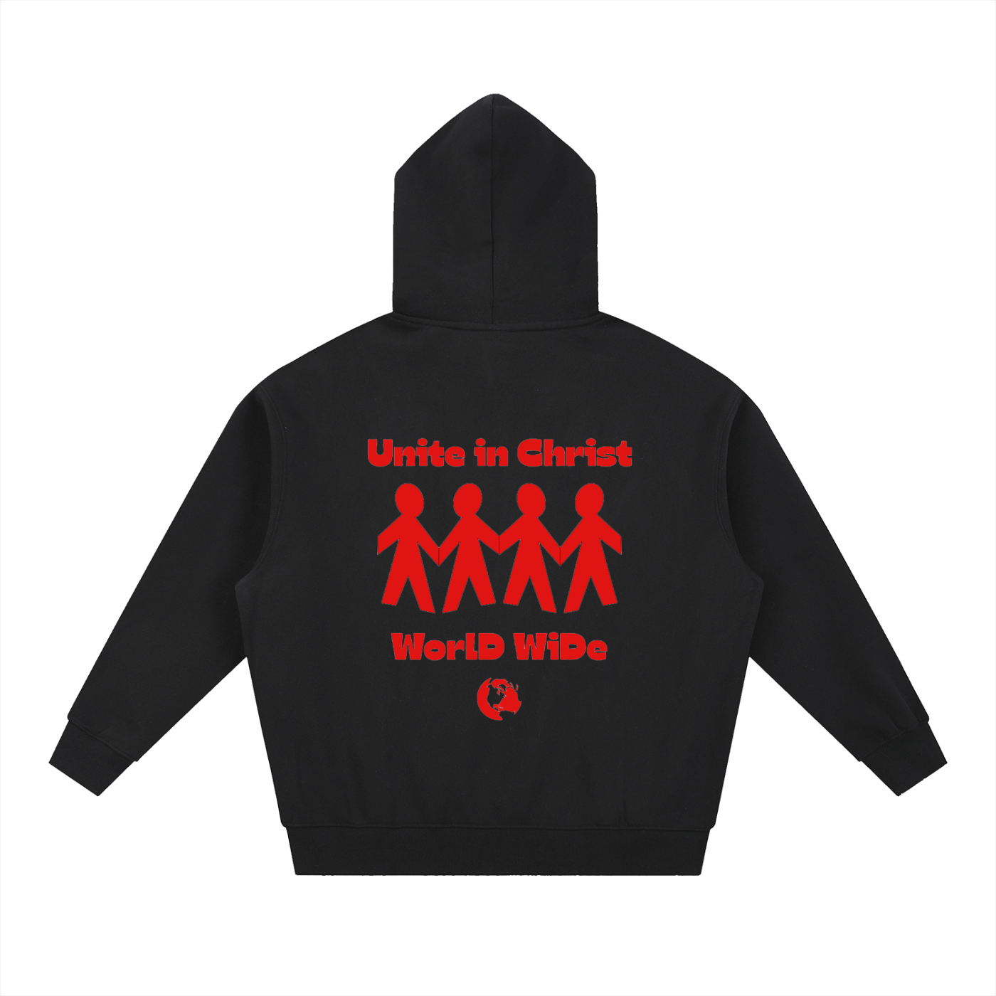 “Unite In Christ Red” Essential Oversized Boxy Fit Fleece Hoodie