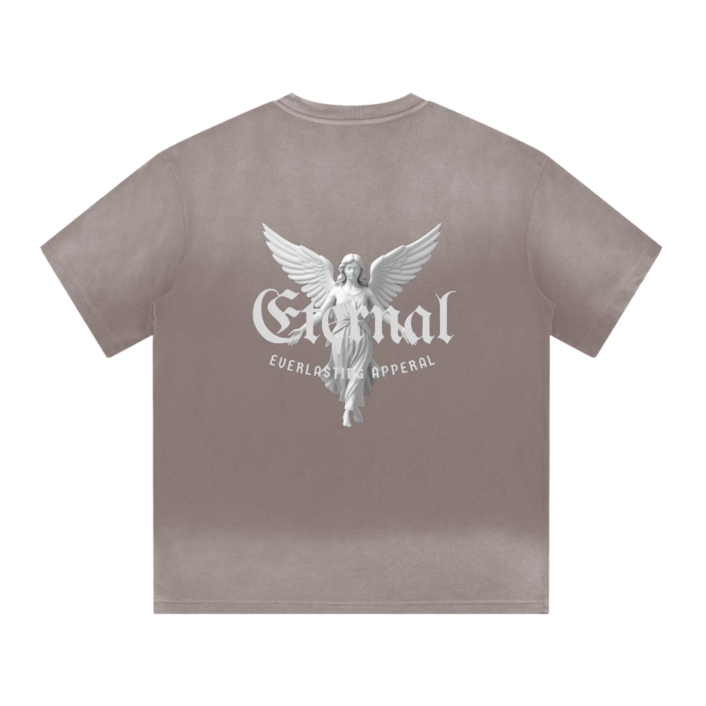 “I” Shape Gradient Washed T-Shirt "Angelic"