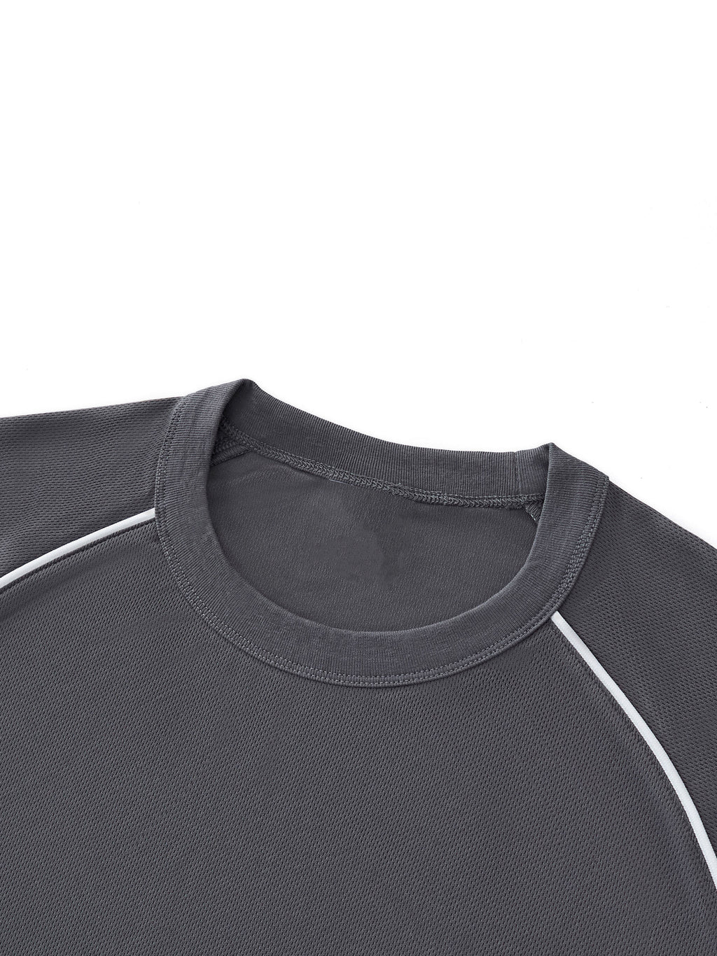 Contrast Piping Panel Raglan T-Shirt "Panda" Colorway