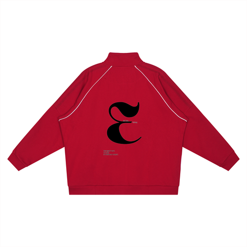 "Atoning Blood" Colorway Reflection Striped Raglan Sleeve  Jacket