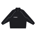 "Spirit".Reflection Striped Raglan Sleeve  Jacket