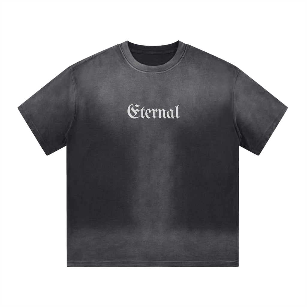 “I” Shape Gradient Washed T-Shirt "Angelic"