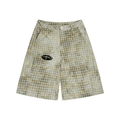 Triple print Unisex Vintage Wash Plaid Shorts