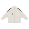 "Glory" Reflection Striped Raglan Sleeve  Jacket