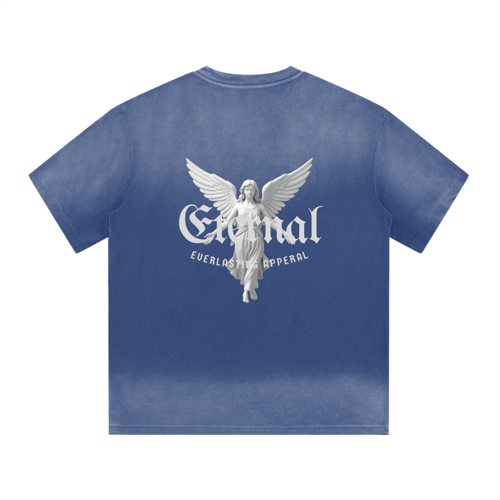 “I” Shape Gradient Washed T-Shirt "Angelic"