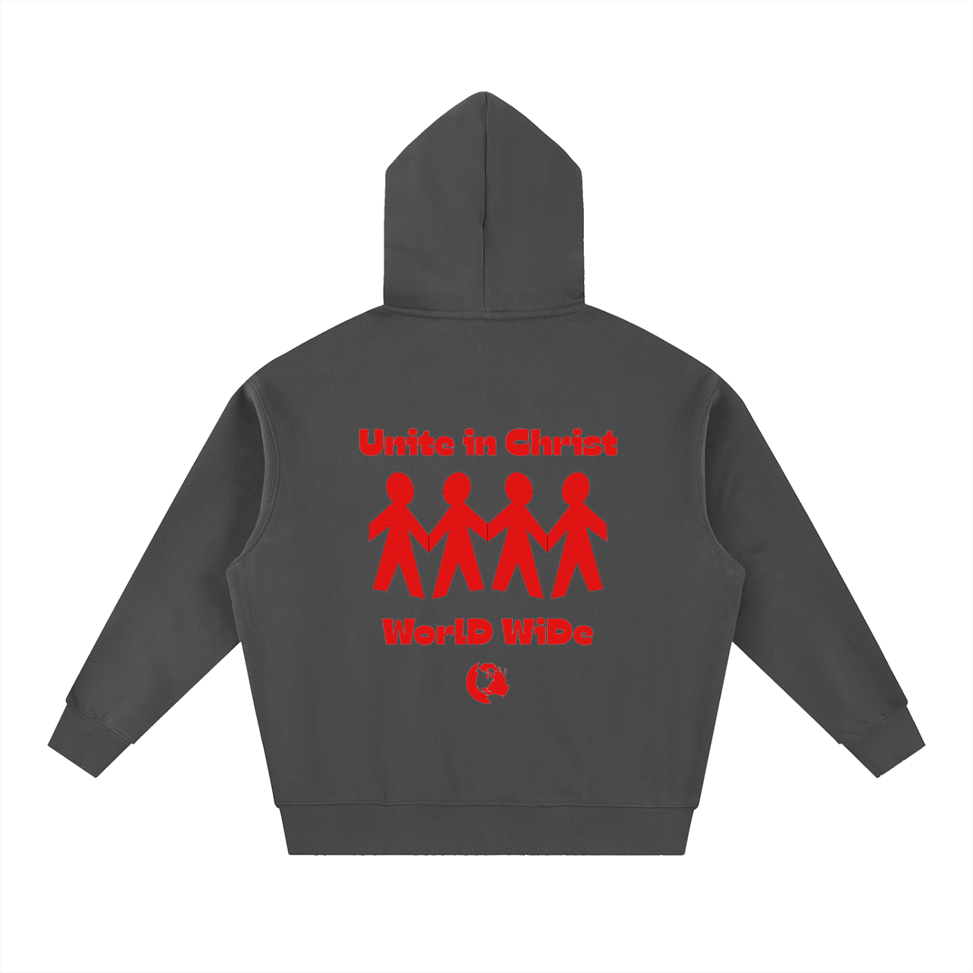 “Unite In Christ Red” Essential Oversized Boxy Fit Fleece Hoodie