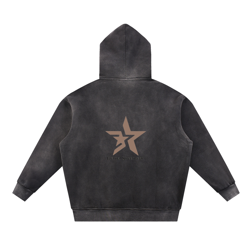 Sun Fade Contrast Tape Fleece Hoodie