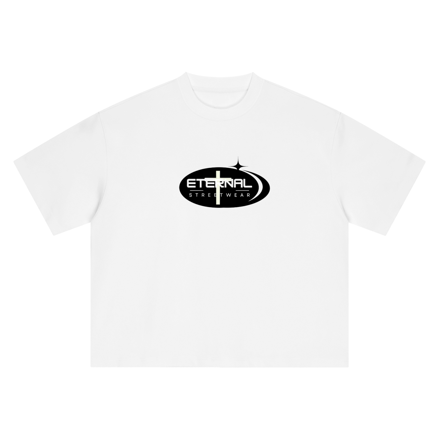 Original "Eternal" White Boxy Oversized T-Shirt