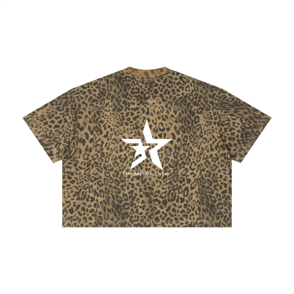 Unisex Leopard Print Boxy T-Shirt
