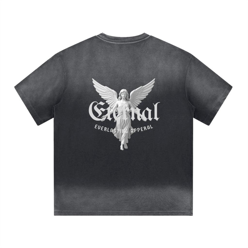 “I” Shape Gradient Washed T-Shirt "Angelic"