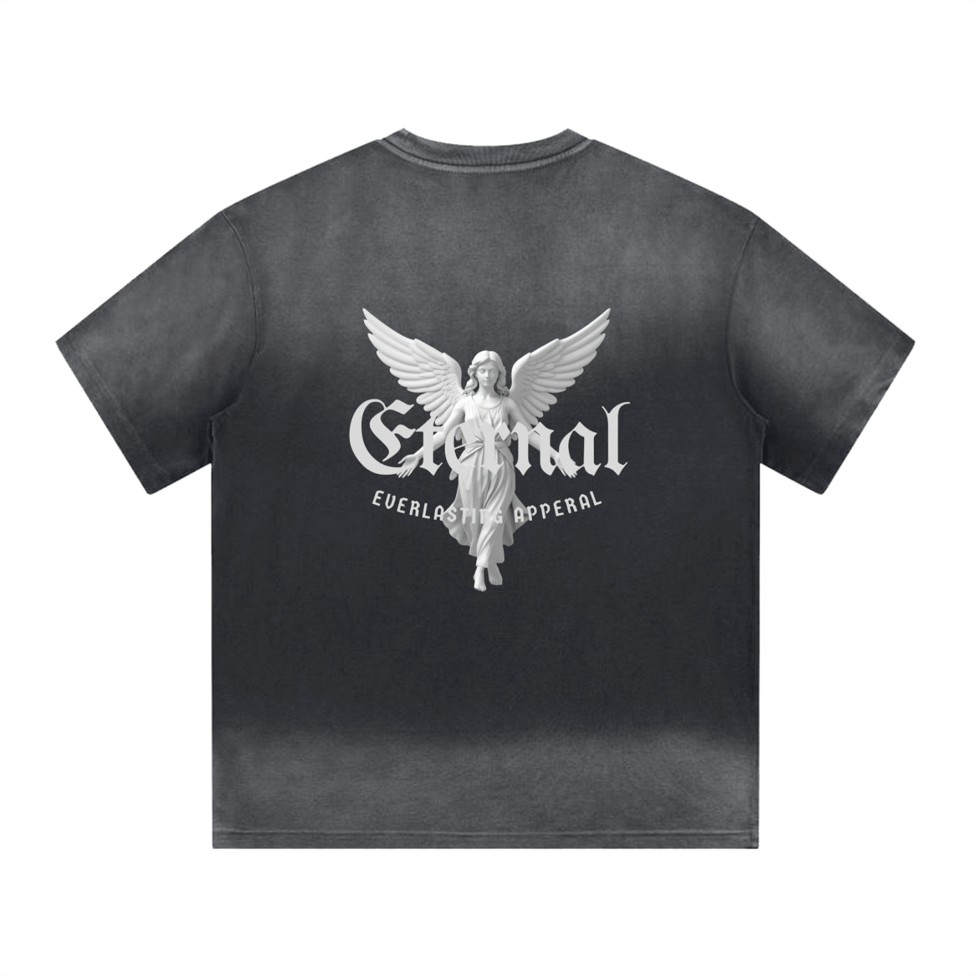 “I” Shape Gradient Washed T-Shirt "Angelic"