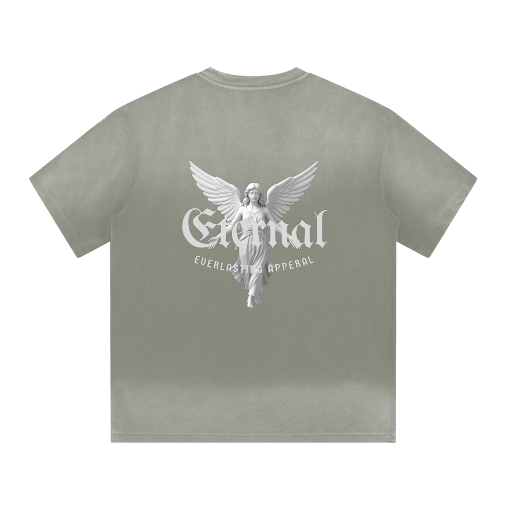 “I” Shape Gradient Washed T-Shirt "Angelic"