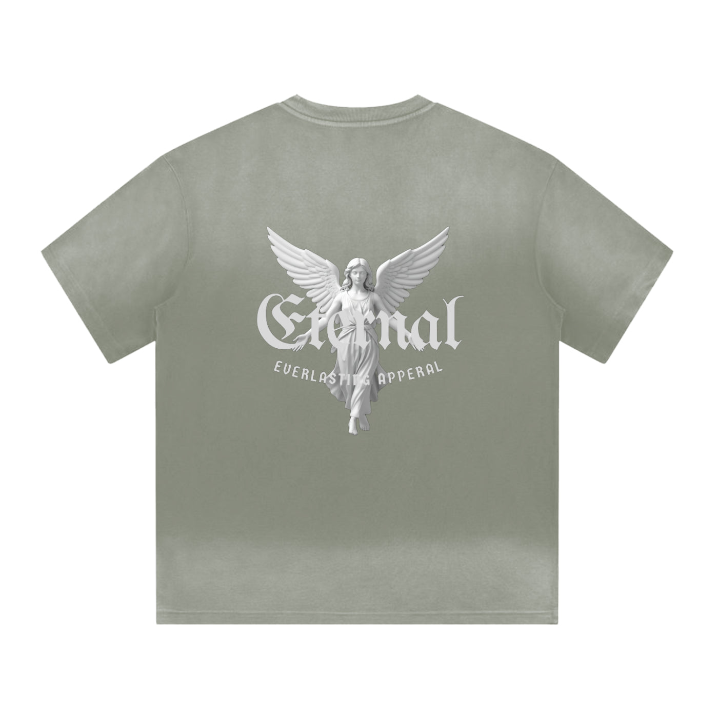 “I” Shape Gradient Washed T-Shirt "Angelic"