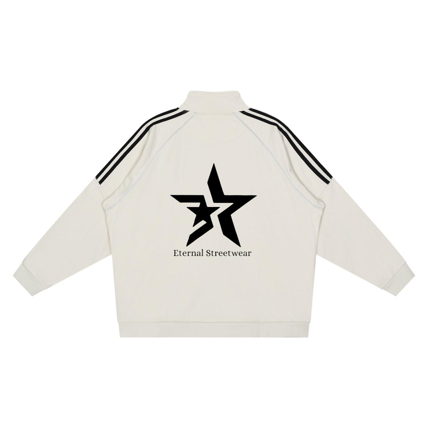 "Glory" Reflection Striped Raglan Sleeve  Jacket
