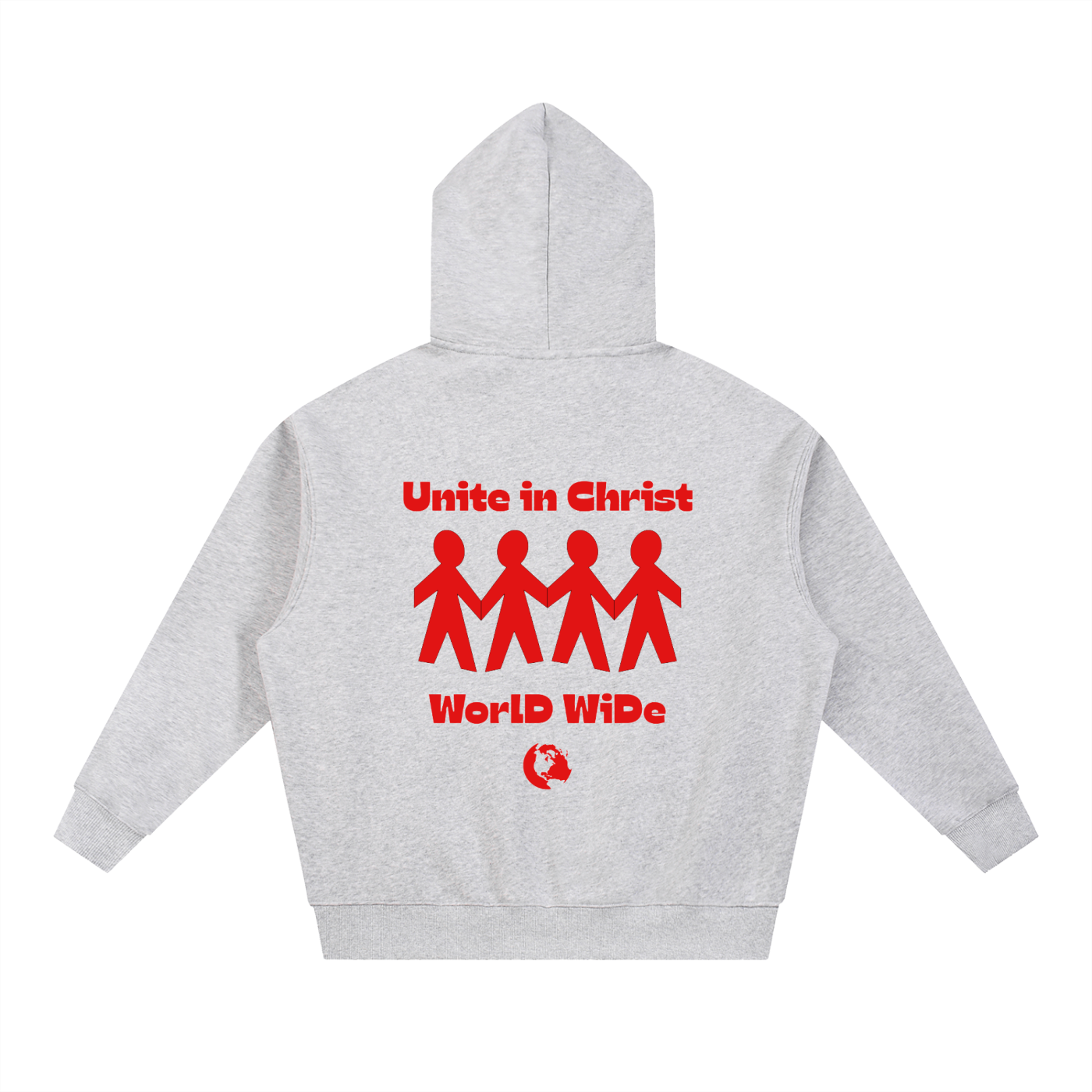 “Unite In Christ Red” Essential Oversized Boxy Fit Fleece Hoodie