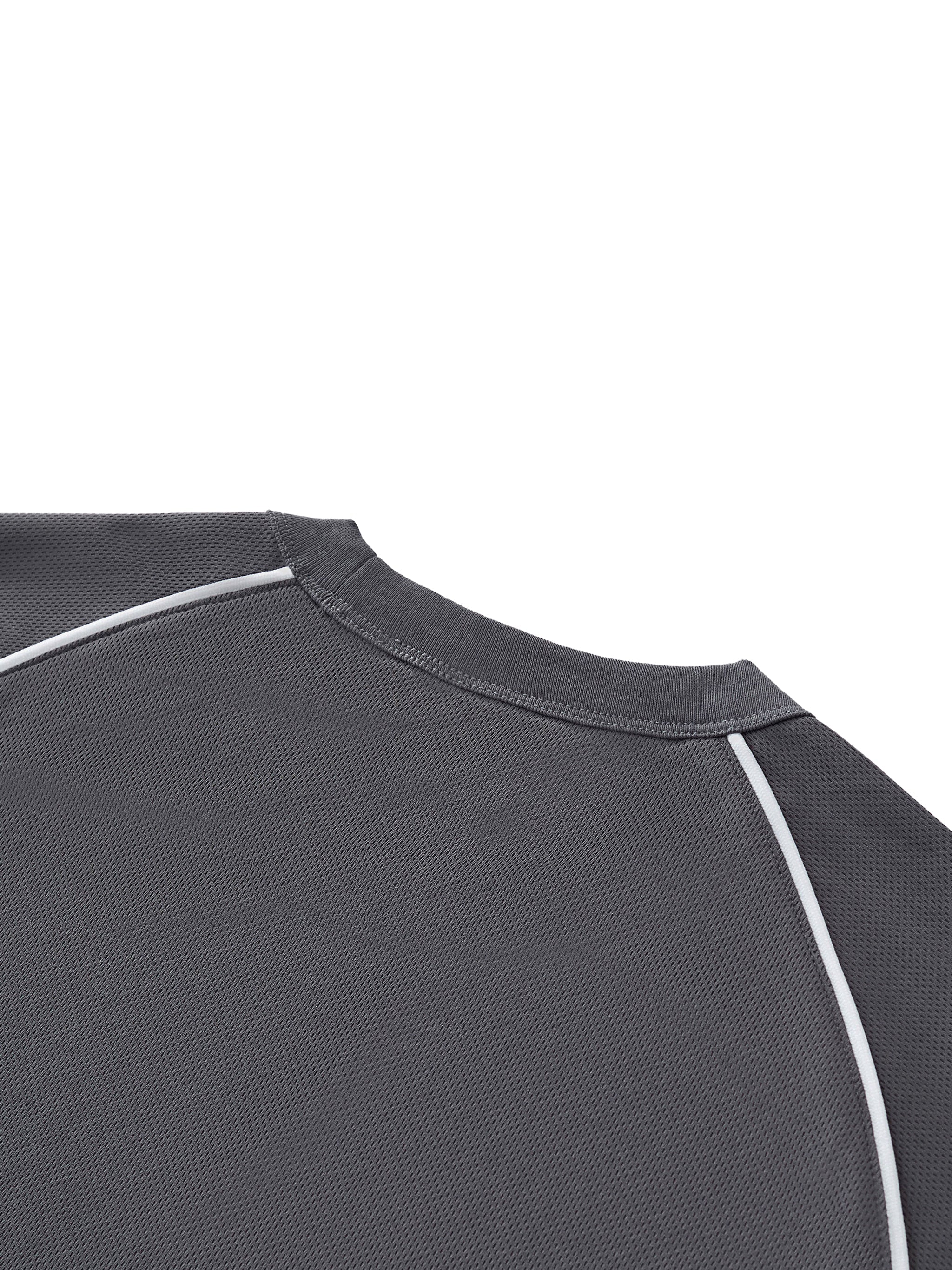 Contrast Piping Panel Raglan T-Shirt "Panda" Colorway